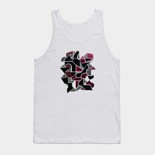 Geometric black Abstract city art Tank Top